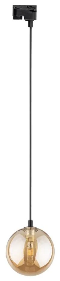 Luster na lanku do lištového systému TRACER 1xG9/8W/230V čierna/dymová hnedá