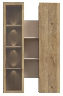 Nástenná polica INAR dub/béžová