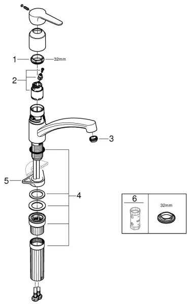 GROHE 31685000 - Drezová batéria STARTECO lesklý chróm