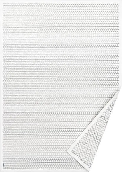 Biely vzorovaný obojstranný koberec Narma Tsirgu, 140 × 70 cm