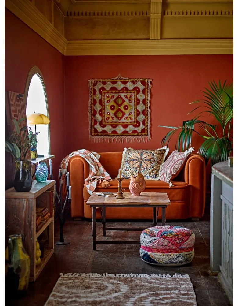 Hnedá/béžová bavlnená deka 130x150 cm Chola – Bloomingville