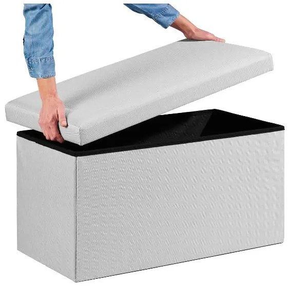 Livarno home Lavica s úložným priestorom (bledosivá)  (100393705)