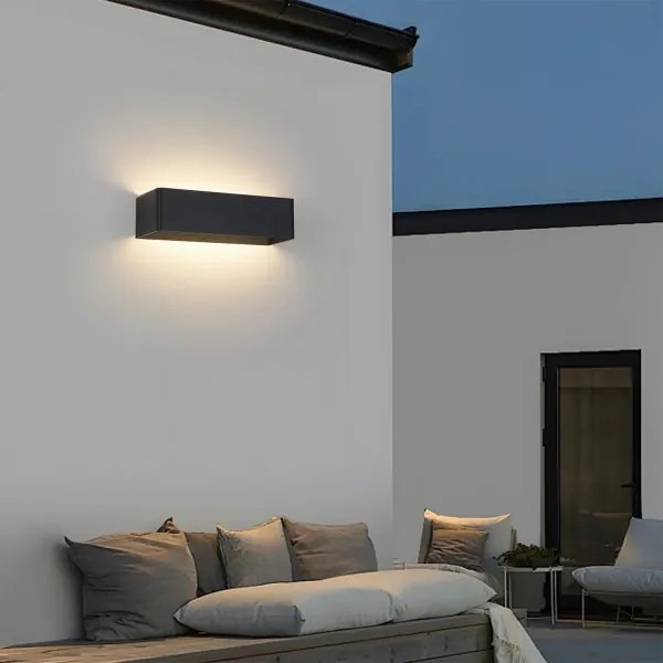 Brilagi - LED vonkajšie nástenné svietidlo DONNANI LED/12W/230V 30 cm čierne IP44