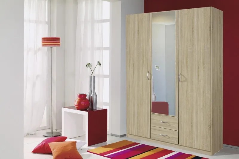 Šatníková skriňa Case, 136 cm, dub sonoma