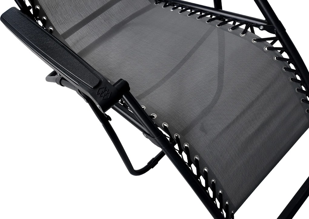 TRENDIE Záhradné ležadlo sivé