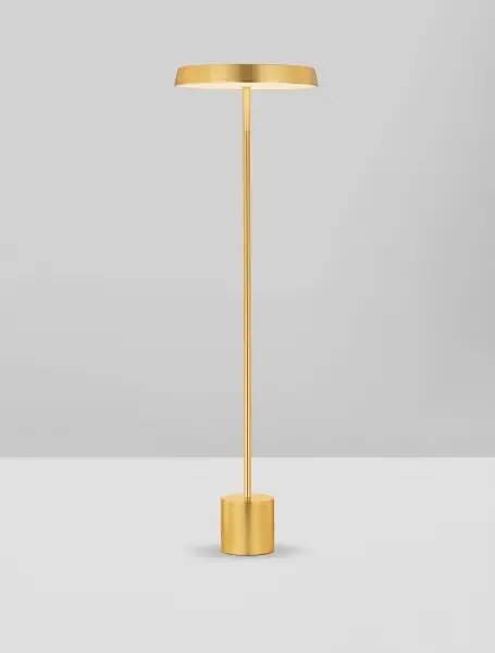 LED zlato-čierna stojaca lampa Vetro
