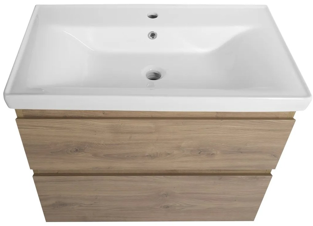 Aqualine Sapho, ALTAIR umývadlová skrinka 77,5x60x45cm, dub emporio