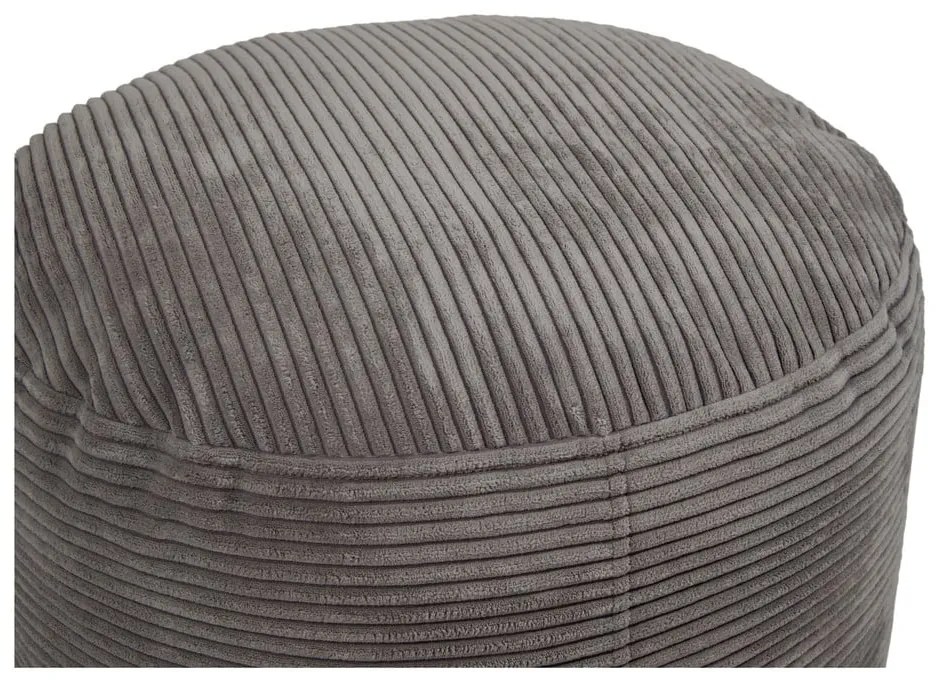 Svetlosivý menčestrový taburet Om 60 – SLOWDOWN