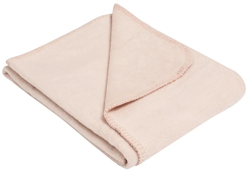 Detská bavlnená deka New Baby 75x100 ružová