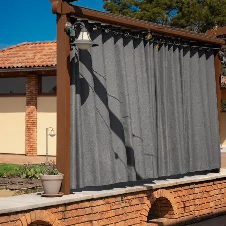 Záhradný záves WAWE 220 cm grafitový