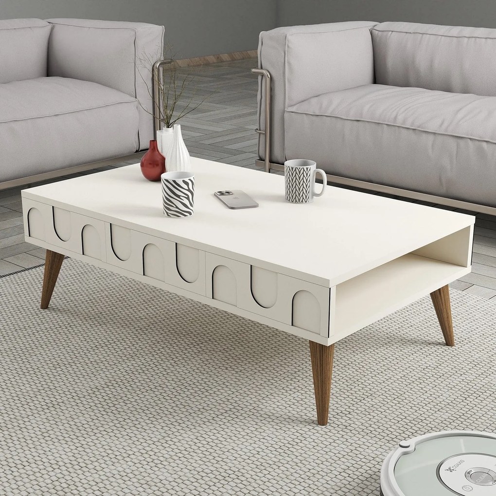 Konferenčný stôl Lyon 34 - Cream, Walnut
