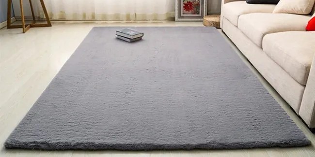 Protišmykový koberec RABBIT strieborný