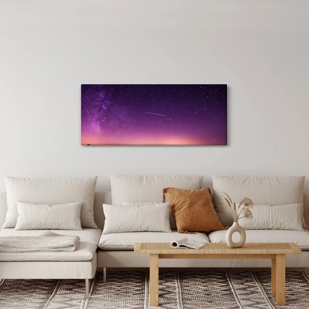 Obraz oblohy s padajúcou hviezdou (120x50 cm)