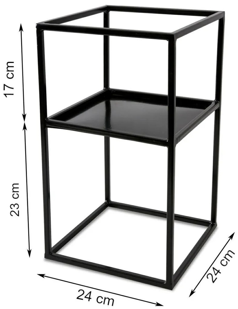 Stojan na kvety Lia 40 cm čierny