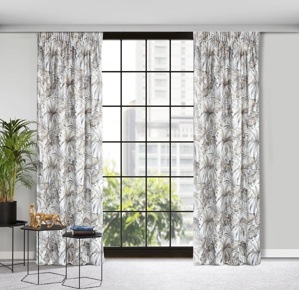 ZATEMŇOVACÍ ZÁVES NA PÁSKE RODOS 140X270 CM VZOROVANÁ