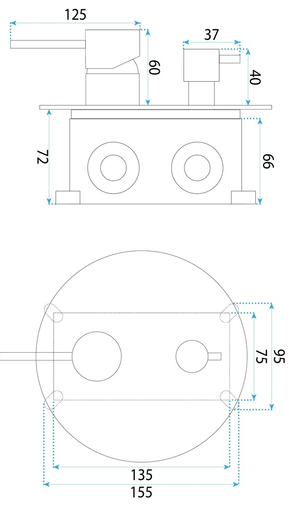 Rea Lungo Diamond, podomietkový sprchový set s dažďovou hlavovou a ručnou sprchou, zlatá lesklá, REA-P6964