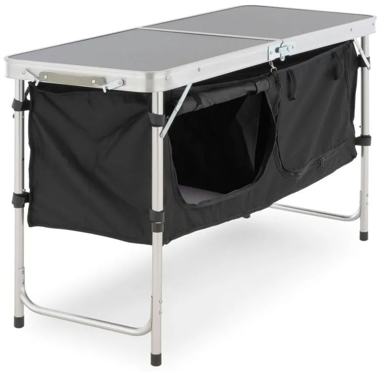 Divero 73139 Multifunkčný skladací kempingový stôl - 2 úložné boxy
