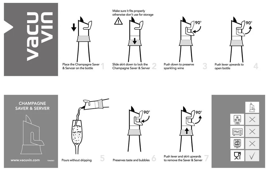 Antikoro uzáver na šampanské - VacuVin