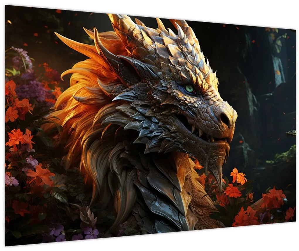 Obraz - Drak (90x60 cm)