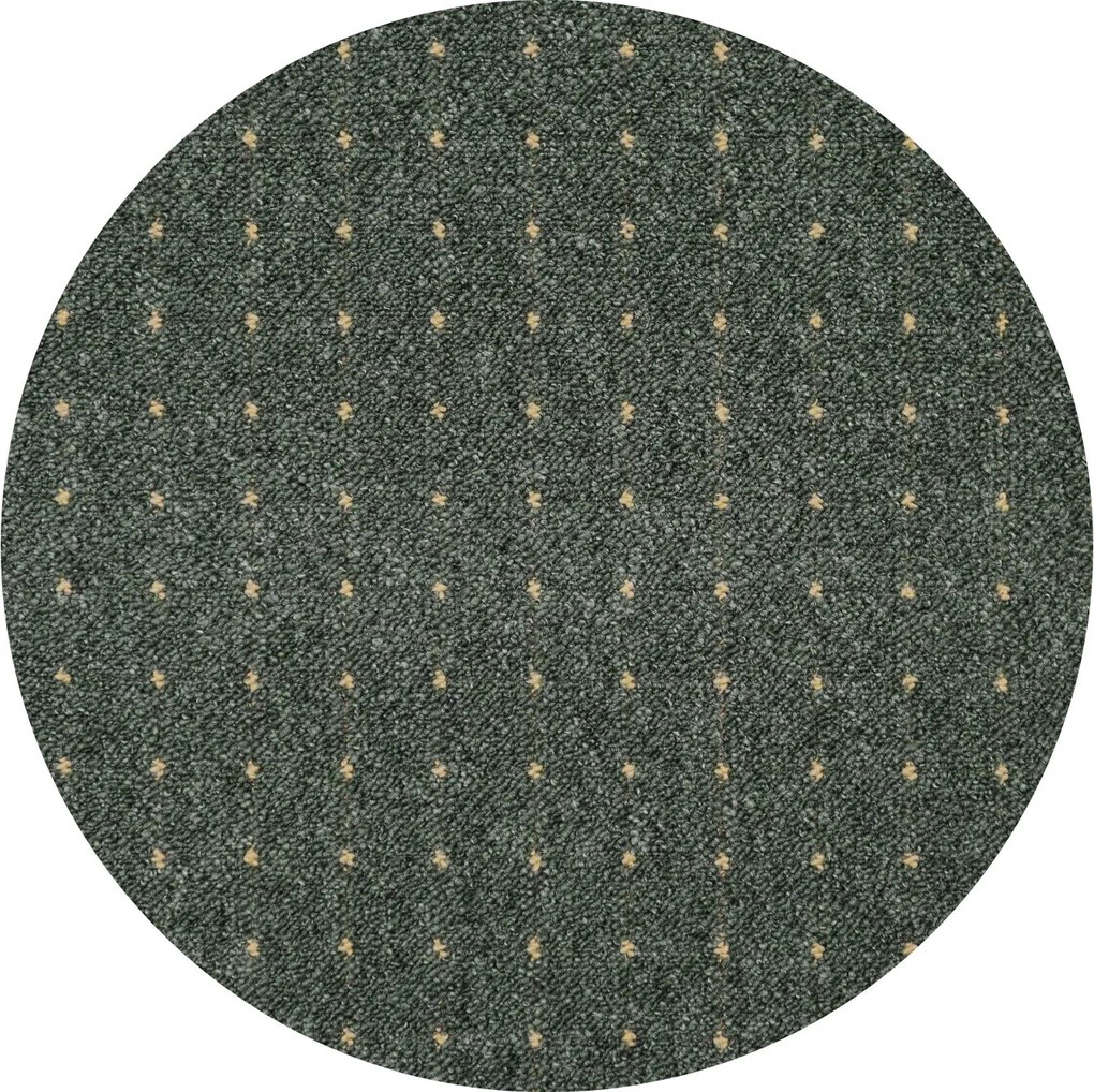Condor Carpets, Kusový koberec Udinese zelený kruh, 80x80 (priemer) kruh, zelená, chodba / predsieň