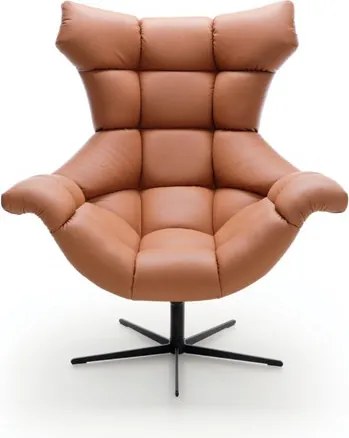 Kožené kreslo + taburet CORAL