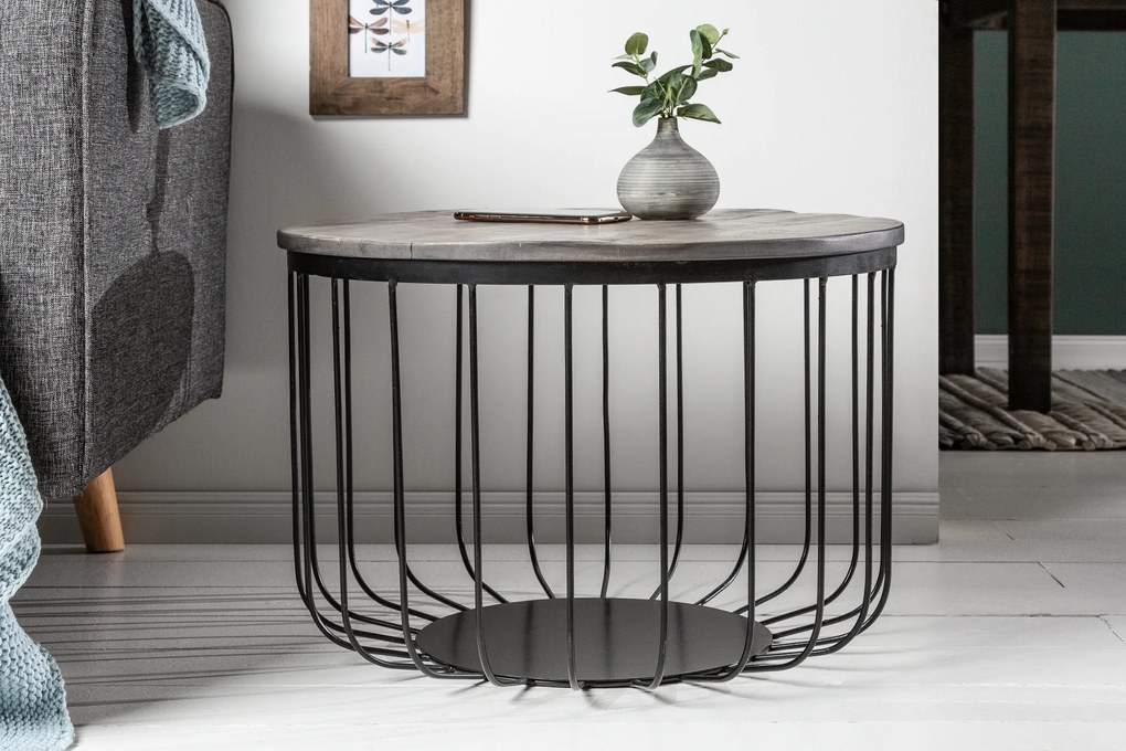 Konferenčný stolík Factory Loft 56cm sivý Mango