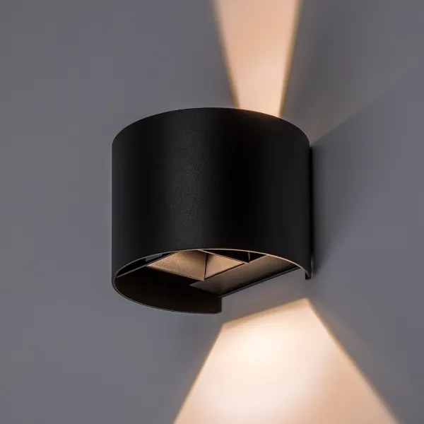 Rabalux 77218 - LED vonkajšie nástenné svietidlo VIRNA 5W/230V 2700/4000/6500K IP54 čierna