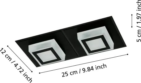 Eglo 99362 - LED Stropné svietidlo MASIANO 2xLED/3,3W/230V