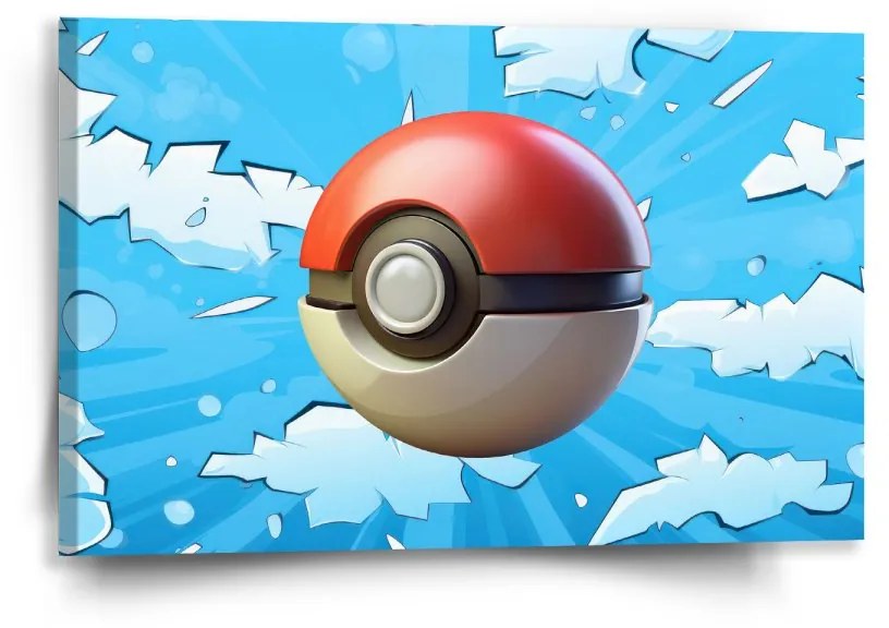 Sablio Obraz Pokemon ball Obloha - 60x40 cm