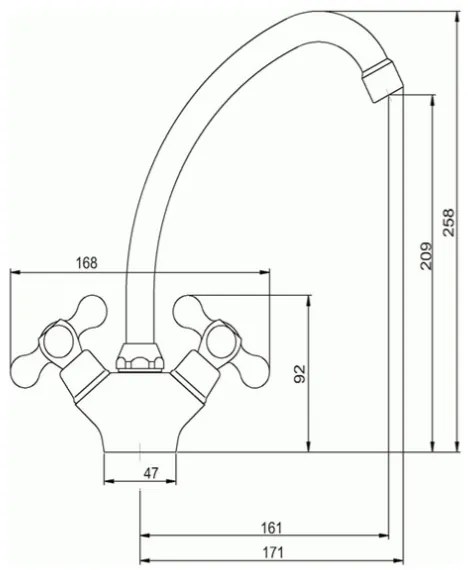 Novaservis - Drezová batéria TITANIA RETRO lesklý chróm