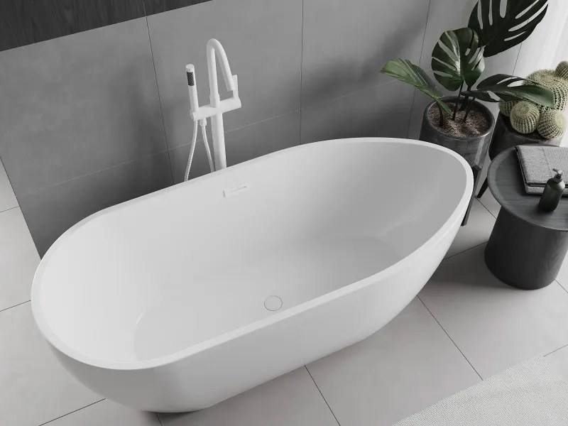Mexen Eos, voľne stojaca vaňa 150 x 75 cm, biela, biely prepad, 52471507500-20