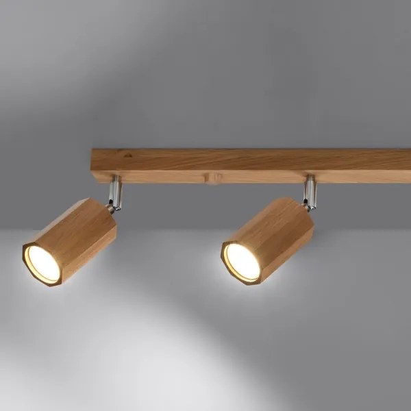 Sollux SL.1031 - Bodové svietidlo ZEKE 4xGU10/40W/230V dub