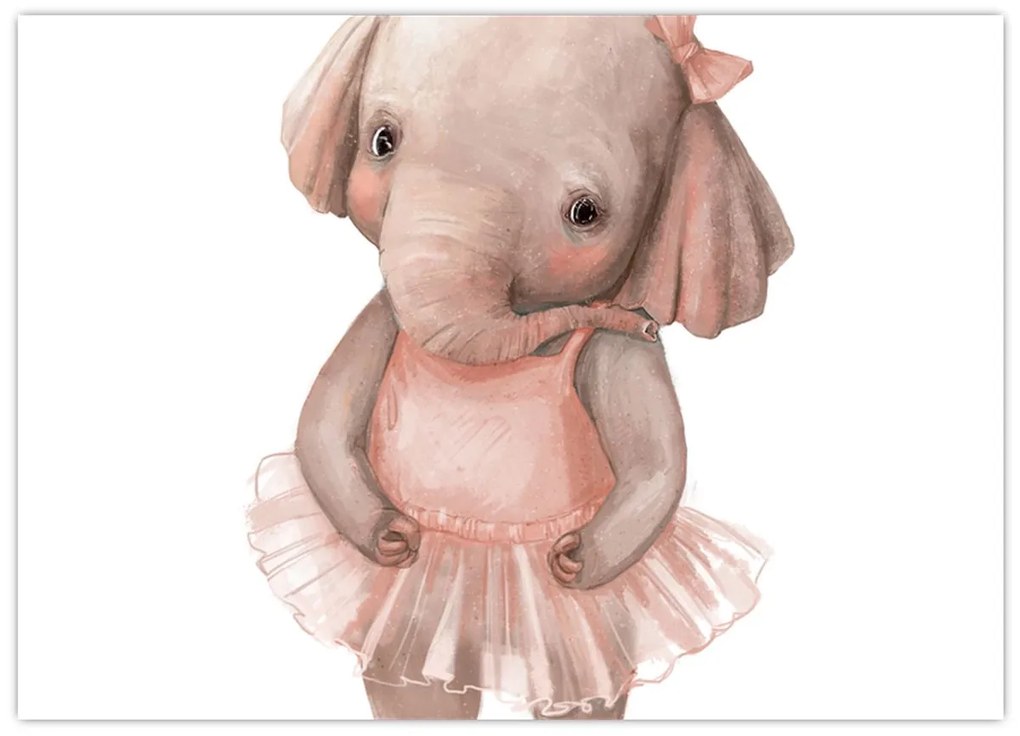 Sklenený obraz - Akvarelové zvieratko N⁰5 (70x50 cm)