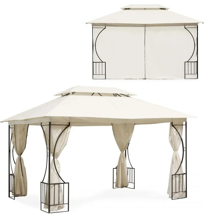 Záhradný stan 3 x 4 m v béžovej farbe