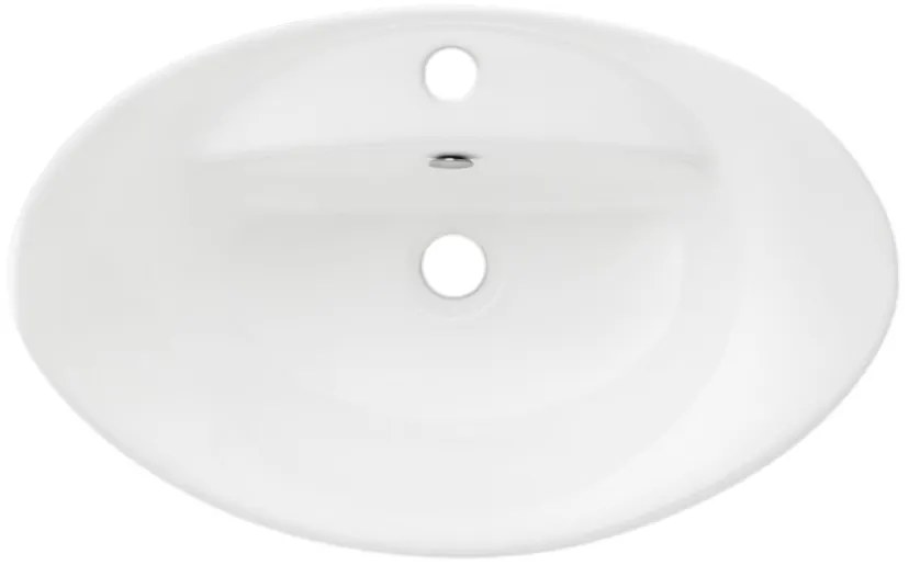 Invena Feme, keramické umývadlo na dosku 590x390x135 mm, biela lesklá, INV-CE-10-001-C