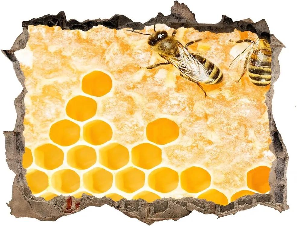Díra 3D fototapeta nálepka Včely WallHole-95x64-kamien-74378590