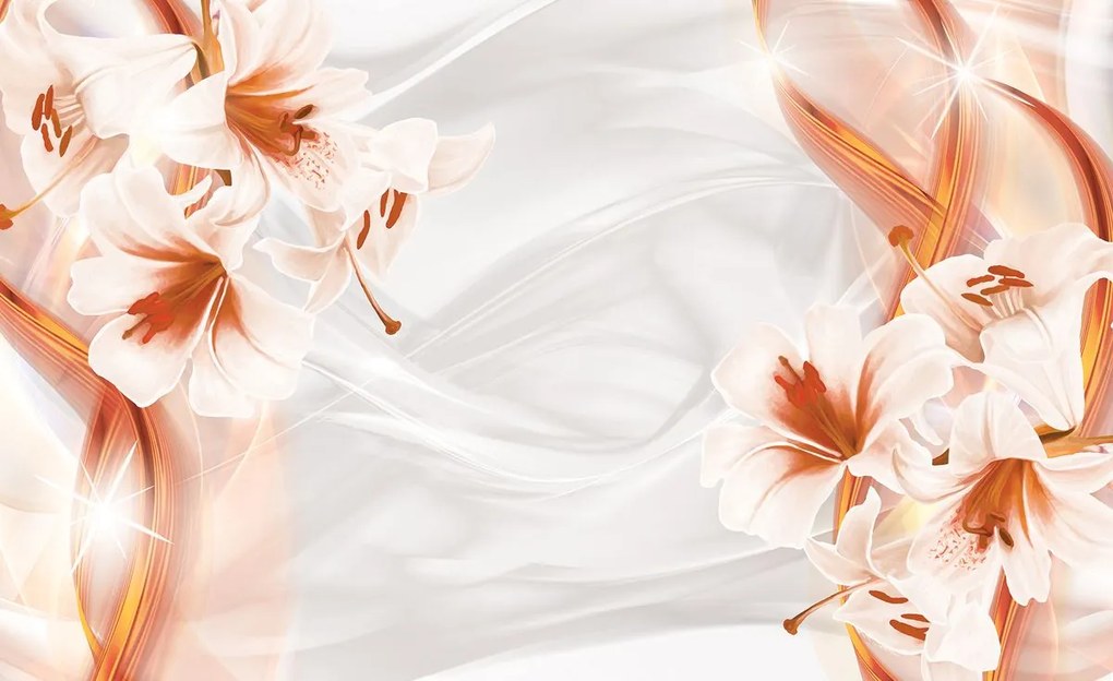 Fototapeta - Oranžová abstrakcia (152,5x104 cm)