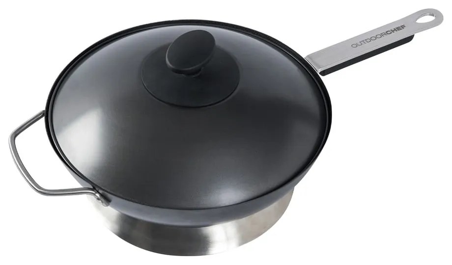 Grilovacia oceľová panvica s pokrievkou ø 33 cm – Outdoorchef
