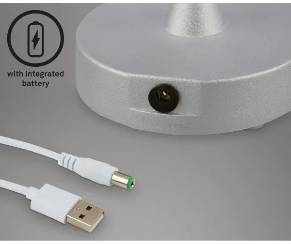 Briloner 7445-014 -LED Stmievateľná nabíjacia dotyková stolná lampa LED/3W/5V IP44