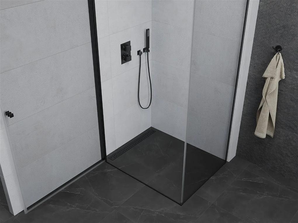 Mexen PRETORIA sprchovací kút 70x80cm, 6mm sklo, čierny profil-číre sklo, 852-070-080-70-00