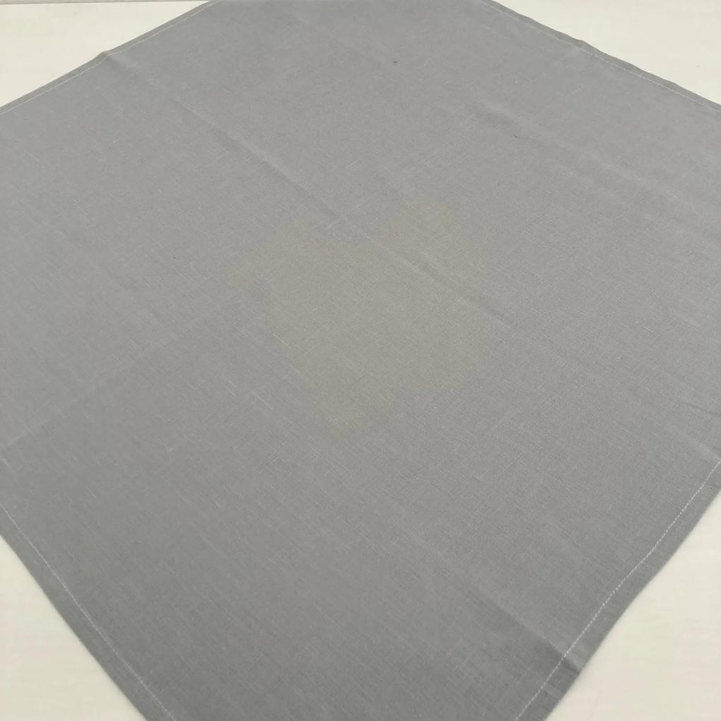 Stredový obrus od 70x70 cm Ľan šedý 100 x 100 cm
