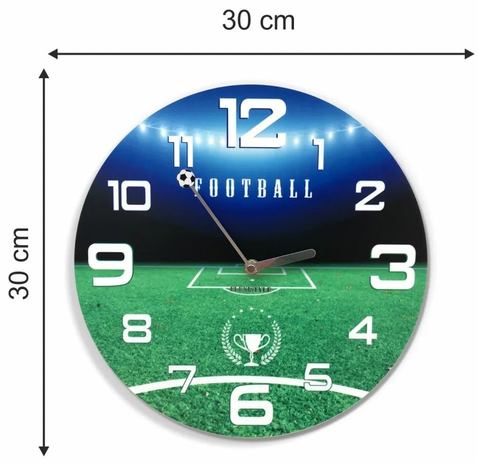 Hodiny na stenu FUTBAL