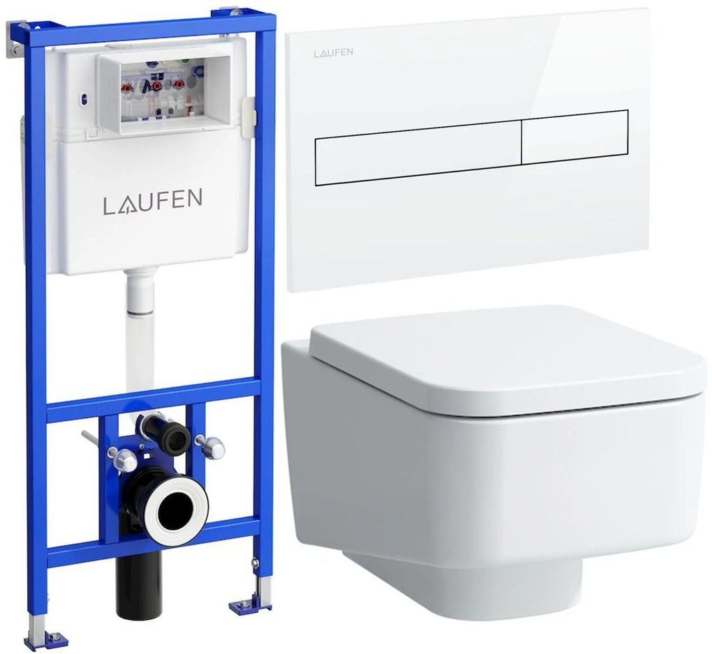 Set WC misa Laufen Pro S H8209620000001, podomietková konštrukcia Laufen Lis H8946600000001, H8919610000001, H8956610000001