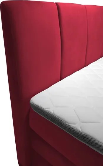 Posteľ boxspring Fresco 180x200 cm, červená látka