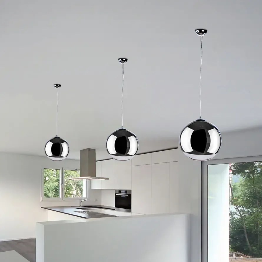 Industriálny luster Silver Ball 25