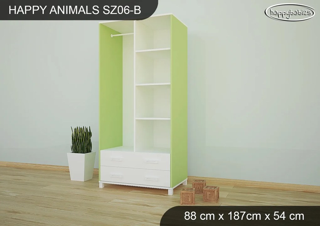 Detská skriňa ZVIERACIE KAMARÁTI - TYP 6B