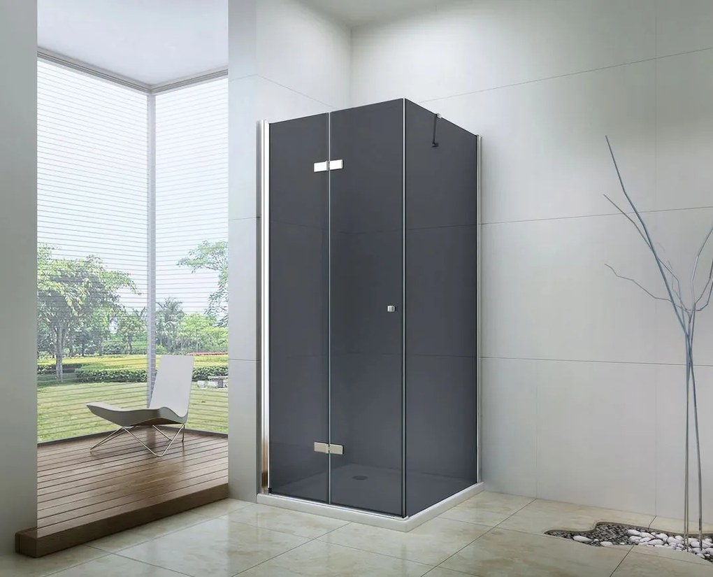 Mexen Lima sprchovací kút 120x120cm, 6mm sklo, chrómový profil-šedé sklo, 856-120-120-01-40