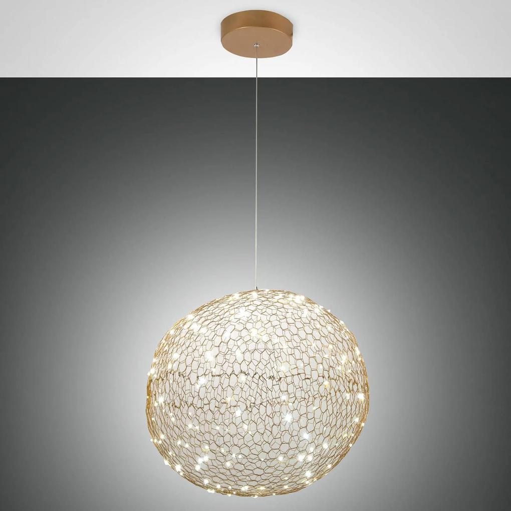 Závesné LED Sumter okrúhle, zlatá ušľachtilá matná