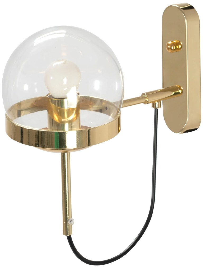 Toolight - Nástenná lampa E27 60W APP910-1W, zlatá, OSW-06678