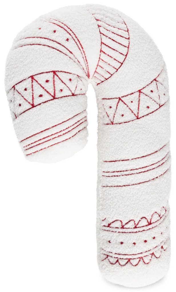 VIANOČNÝ DEKORAČNÝ VANKÚŠ LOLLIPOP 27X46 CM ČERVENÁ